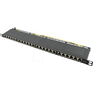 LogiLink NP0063 Patch Panel - 24 Ports, Cat 6a, 0.5U, Black LogiLink NP0063 Patch Panel - 24 Ports, Cat 6a, 0.5U, Black