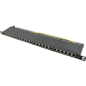LogiLink NP0063 Patch Panel - 24 Ports, Cat 6a, 0.5U, Black LogiLink NP0063 Patch Panel - 24 Ports, Cat 6a, 0.5U, Black