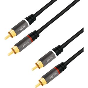 Câble audio LogiLink CA1209 - 10m, 2x RCA, Noir Câble audio LogiLink CA1209 - 10m, 2x RCA, Noir