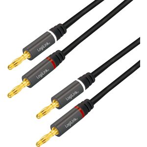 Câble Audio LogiLink CA1210 3m - Connecteurs haut-parleur Câble Audio LogiLink CA1210 3m - Connecteurs haut-parleur