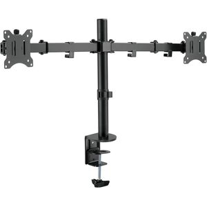 LogiLink Black Monitor Mount - Supports 2 Screens, Adjustable Arm, VESA LogiLink Black Monitor Mount - Supports 2 Screens, Adjustable Arm, VESA