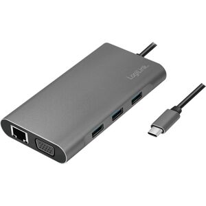 LogiLink UA0383 10-in-1 USB-C Docking Station - Silver LogiLink UA0383 10-in-1 USB-C Docking Station - Silver