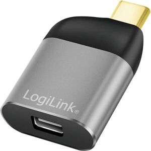 LogiLink USB-C zu mini DisplayPort Adapter - unterstützt 8K, Aluminium, Schwarz/Grau LogiLink USB-C zu mini DisplayPort Adapter - unterstützt 8K, Aluminium, Schwarz/Grau