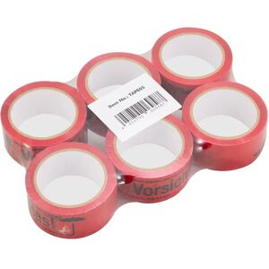LogiLink Adhesive Tape - Warning Glass Print - 48mm x 66m - Pack of 6 LogiLink Adhesive Tape - Warning Glass Print - 48mm x 66m - Pack of 6