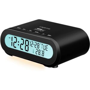 LogiLink Väggklocka - Temperatur, Luftfuktighet, Sömntimer - Svart LogiLink Väggklocka - Temperatur, Luftfuktighet, Sömntimer - Svart