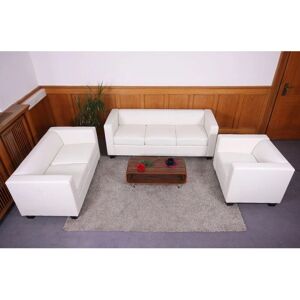 Ensemble Lounge Modulaire Mendler en Eco-cuir Blanc Ensemble Lounge Modulaire Mendler en Eco-cuir Blanc
