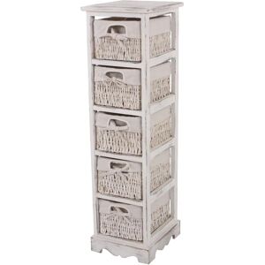 Étagère vintage Mendler avec 5 paniers - Meuble de rangement - Publicité Étagère vintage Mendler avec 5 paniers - Meuble de rangement - Publicité