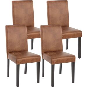 MENDLER - Lot de 4 chaises de salle à manger - Marron - Publicité MENDLER - Lot de 4 chaises de salle à manger - Marron - Publicité