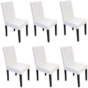 MCW Littau Esszimmerstühle Set aus 6 - Modern, Weiß, Holzkufen MCW Littau Esszimmerstühle Set aus 6 - Modern, Weiß, Holzkufen