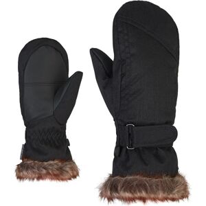 Ziener Girl Ski Mittens - Warm, Breathable, Black, 5.5 Ziener Girl Ski Mittens - Warm, Breathable, Black, 5.5