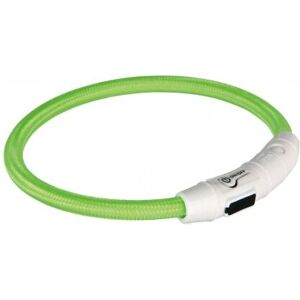 Trixie Green LED Dog Collar - Water Resistant, Rechargeable, 45cm Trixie Green LED Dog Collar - Water Resistant, Rechargeable, 45cm