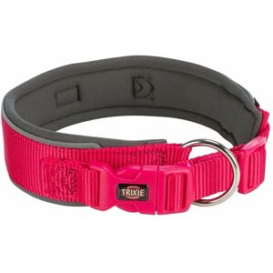 Trixie Premium Dog Collar - Wide, Fuchsia/Graphite - 53-62cm Trixie Premium Dog Collar - Wide, Fuchsia/Graphite - 53-62cm