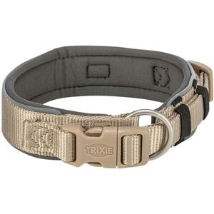 Trixie Premium Dog Collar Extra Wide Sand/Graphite - M/L - 40cm x 48cm Trixie Premium Dog Collar Extra Wide Sand/Graphite - M/L - 40cm x 48cm