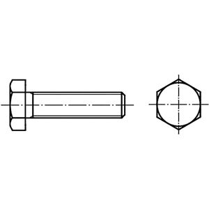 TOOLCRAFT M33 Sekshåndsbolt - Stål 50mm - DIN 933 TOOLCRAFT M33 Sekshåndsbolt - Stål 50mm - DIN 933