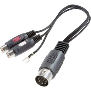 Adaptateur Y audio SpeaKa Professional DIN 5 broches / 2 RCA - Noir Adaptateur Y audio SpeaKa Professional DIN 5 broches / 2 RCA - Noir