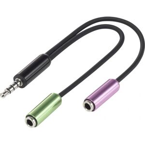 Câble audio Y SpeaKa Professional SP-7870716 0,1 m Noir/Vert/Violet - Câble audio Câble audio Y SpeaKa Professional SP-7870716 0,1 m Noir/Vert/Violet - Câble audio