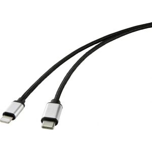 Renkforce USB-kabel - USB 3.0 & Lightning - 1m - Zwart Renkforce USB-kabel - USB 3.0 & Lightning - 1m - Zwart