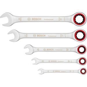 Bosch Professional Set of 5 Ratchet Wrenches - Combination Spanner Set Bosch Professional Set of 5 Ratchet Wrenches - Combination Spanner Set