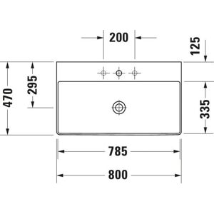 Chiuvetă de perete Duravit DuraSquare Chiuvetă de perete Duravit DuraSquare