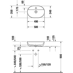 Lavabo sur plan Duravit Luv - 50x40cm - Blanc - Ovale - Sans trop-plein - Publicité Lavabo sur plan Duravit Luv - 50x40cm - Blanc - Ovale - Sans trop-plein - Publicité