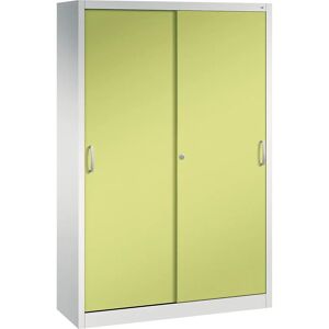 Armoire à portes coulissantes C+P ACURADO - 4 étagères, Gris clair / Vert viridin - Publicité Armoire à portes coulissantes C+P ACURADO - 4 étagères, Gris clair / Vert viridin - Publicité