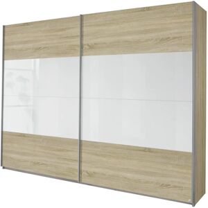 RAUCH Quadra Kleiderschrank - Glas- und Holzdekor - Hergestellt in Deutschland RAUCH Quadra Kleiderschrank - Glas- und Holzdekor - Hergestellt in Deutschland