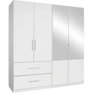 Kleiderschrank Alvor von Rauch - 4-türig mit Spiegel - Weiß Kleiderschrank Alvor von Rauch - 4-türig mit Spiegel - Weiß