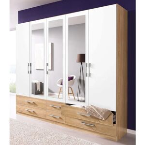 RAUCH Hersbruck Kleiderschrank - 3 Spiegel - 6 Schubladen - 225x210x54 cm RAUCH Hersbruck Kleiderschrank - 3 Spiegel - 6 Schubladen - 225x210x54 cm