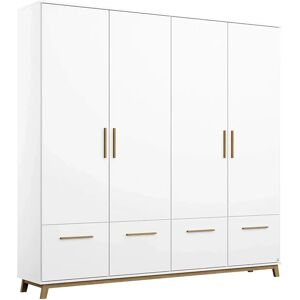 RAUCH Carlsson Kleiderschrank - Skandinavisches Design, 4 Türen, 4 Schubladen - Kleiderschrank RAUCH Carlsson Kleiderschrank - Skandinavisches Design, 4 Türen, 4 Schubladen - Kleiderschrank