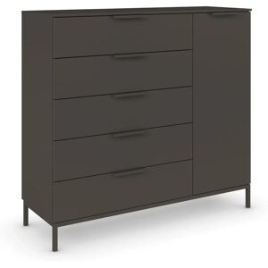 rauch ORANGE Flipp Sideboard - 1 Tür, 5 Schubladen, Graphit rauch ORANGE Flipp Sideboard - 1 Tür, 5 Schubladen, Graphit