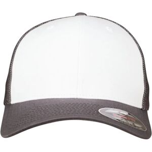 Flexfit Mesh Trucker Cap White/Charcoal S/M - Cap Flexfit Mesh Trucker Cap White/Charcoal S/M - Cap