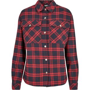 Urban Classics Dam Oversized Skjorta Navy/Red XL - Skjorta Urban Classics Dam Oversized Skjorta Navy/Red XL - Skjorta