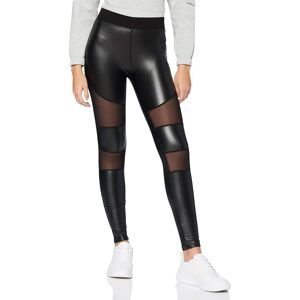 Urban Classics Damen Ladies Tech Mesh Kunstleder Leggings - Leggings Urban Classics Damen Ladies Tech Mesh Kunstleder Leggings - Leggings