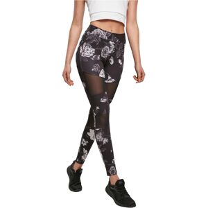Urban Classics Damen Ladies Tech Mesh AOP Leggings, Damen, Gr. S, schwarz-weiß Urban Classics Damen Ladies Tech Mesh AOP Leggings, Damen, Gr. S, schwarz-weiß