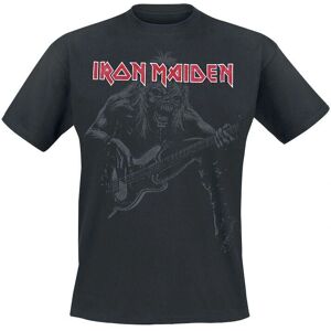 Iron Maiden Eddie Bass Schwarzes T-Shirt - Kurze Ärmel - Normale Passform Iron Maiden Eddie Bass Schwarzes T-Shirt - Kurze Ärmel - Normale Passform