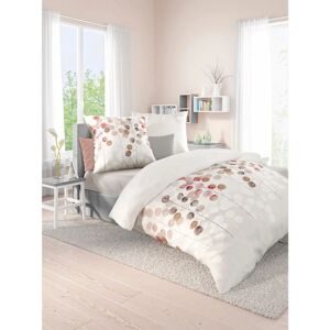 Biberna Beddengoed Set - 135x200 80x80 cm - Wit, Abrikoos - Beddengoed Biberna Beddengoed Set - 135x200 80x80 cm - Wit, Abrikoos - Beddengoed