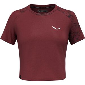 Salewa Lavaredo Hemp Cropped W - T-shirt - vrouw Donkerrood/Zwart Salewa Lavaredo Hemp Cropped W - T-shirt - vrouw Donkerrood/Zwart
