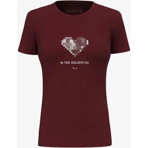 Salewa Pure Heart Dry Red T-Shirt - Women Salewa Pure Heart Dry Red T-Shirt - Women