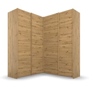 Rauch Quadra Kleiderschrank - 4-türiger Eiche Artisan Schrank mit verstellbaren Einlegeböden Rauch Quadra Kleiderschrank - 4-türiger Eiche Artisan Schrank mit verstellbaren Einlegeböden