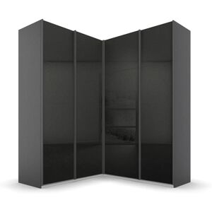 Rauch Quadra Kleiderschrank - 4-türig Hochglanz Grau Eckschrank Rauch Quadra Kleiderschrank - 4-türig Hochglanz Grau Eckschrank
