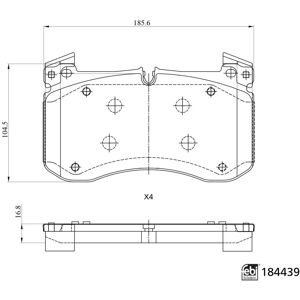 FEBI BILSTEIN 184439 Plaquettes de frein - Système de frein à disque - Publicité FEBI BILSTEIN 184439 Plaquettes de frein - Système de frein à disque - Publicité