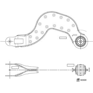 FEBI BILSTEIN Yläasennon takajousenivelen tukivarsi Mercedes A-luokka FEBI BILSTEIN Yläasennon takajousenivelen tukivarsi Mercedes A-luokka