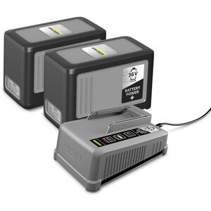 Kärcher Lithium-Ionen-Akku Starter-Set mit 2x36V / 7,5Ah & Schnellladegerät Kärcher Lithium-Ionen-Akku Starter-Set mit 2x36V / 7,5Ah & Schnellladegerät