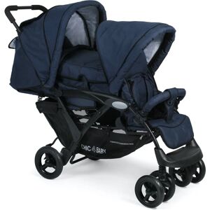 Poussette Duo Navy CHIC4BABY - Réglable & Grandes Roues - Publicité Poussette Duo Navy CHIC4BABY - Réglable & Grandes Roues - Publicité