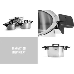 WOLL Concept Cookware Set - Silver, Multi-position Lid, 18/10 Steel WOLL Concept Cookware Set - Silver, Multi-position Lid, 18/10 Steel