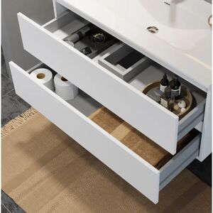 Benetti Stella Waschtisch mit Unterschrank - Waschtisch mit 1 Hahnloch und Überlauf Benetti Stella Waschtisch mit Unterschrank - Waschtisch mit 1 Hahnloch und Überlauf