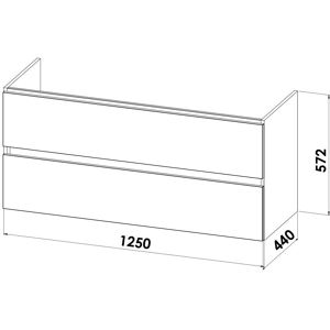 Megabad Profi Collection Lodge Waschtischunterschrank - 2 Auszüge, 125 cm, Soft-Close Megabad Profi Collection Lodge Waschtischunterschrank - 2 Auszüge, 125 cm, Soft-Close