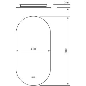 Alluvion - Aura Lichtspiegel B - Oval - LED umlaufend - Mirror Alluvion - Aura Lichtspiegel B - Oval - LED umlaufend - Mirror