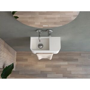 Kronenbach Stone Handwaschbecken - 38x19cm - Becken links - Ohne Hahnloch Kronenbach Stone Handwaschbecken - 38x19cm - Becken links - Ohne Hahnloch