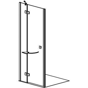 Megabad Profi Collection Planplus Scharnierdeur met vast deel - 90x193cm Megabad Profi Collection Planplus Scharnierdeur met vast deel - 90x193cm